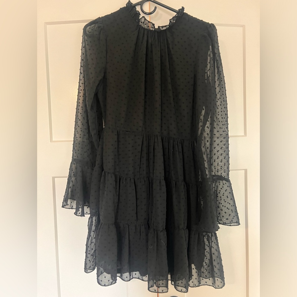 Black long sleeve shein dress size medium